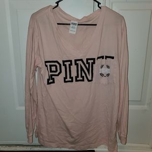 Long sleeve pink shirt